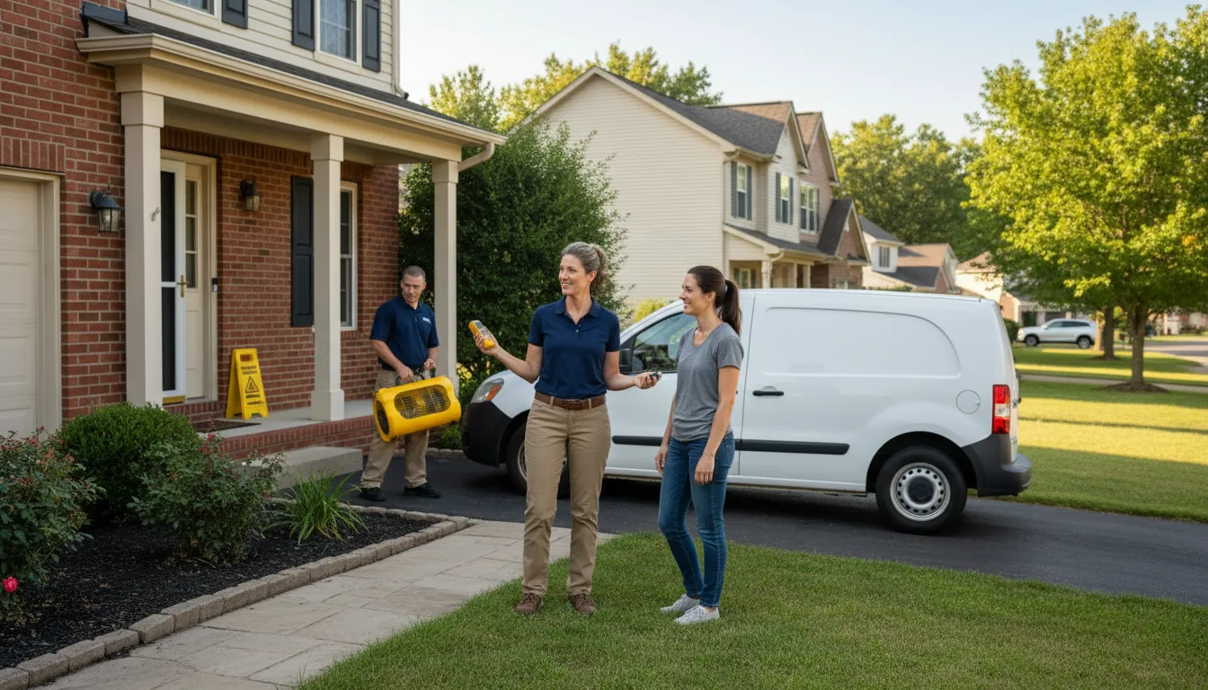 Residential water damage restoration in Carnegie, PA